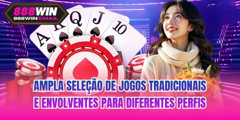 Ampla seleção de jogos tradicionais e envolventes para diferentes perfis